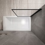 Шторка душевая Rea Lagos Fix Black Шторка душевая Rea Lagos Fix Black